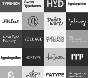 Fontlabels und Typefoundrie